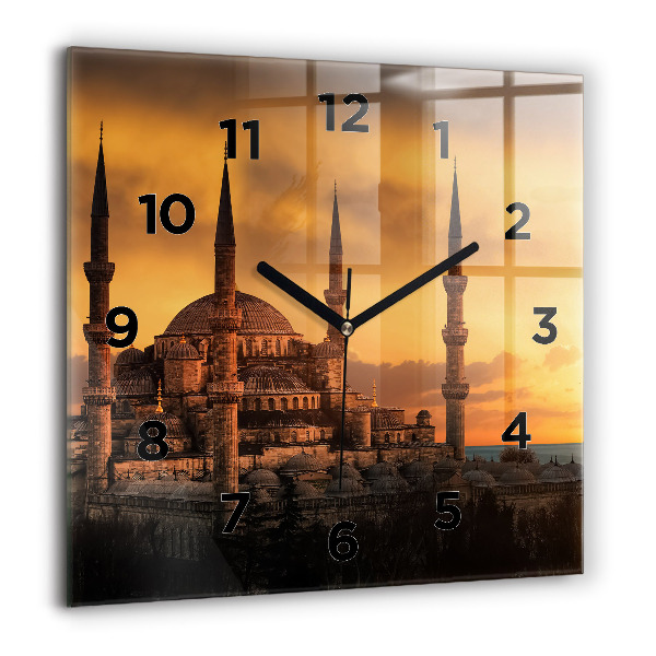 Orologio quadrato in vetro Moschea di Istanbul