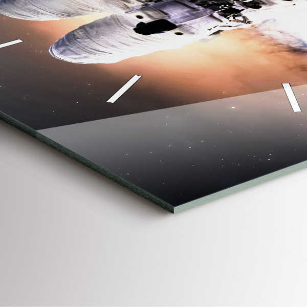 Orologio quadrato in vetro Astronauta nello spazio