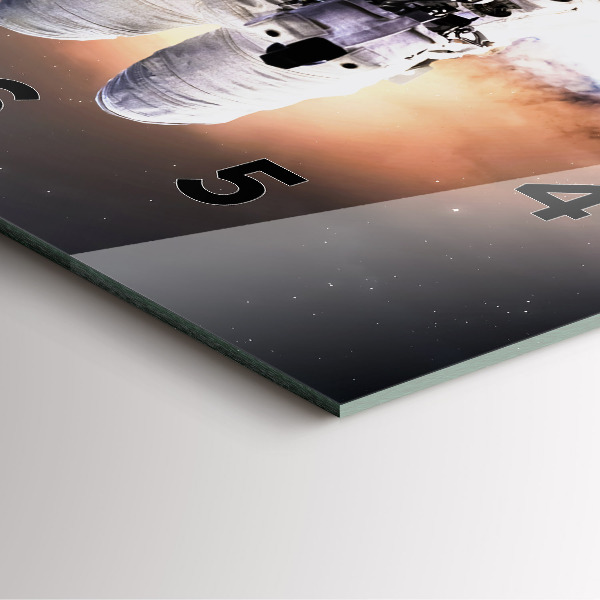 Orologio quadrato in vetro Astronauta nello spazio