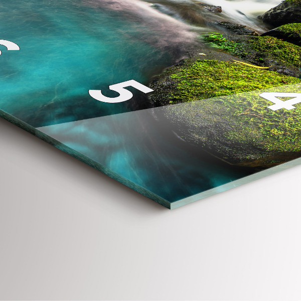 Orologio quadrato in vetro Cascata Thailandia