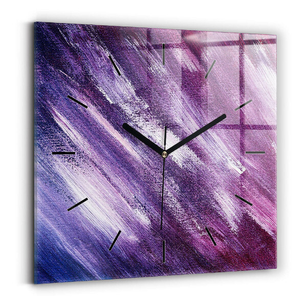Orologio quadrato in vetro Texture della vernice acrilica
