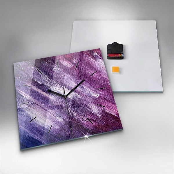 Orologio quadrato in vetro Texture della vernice acrilica