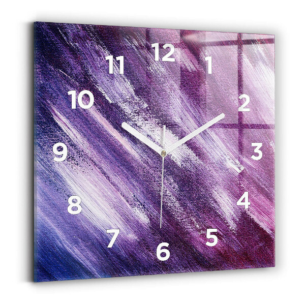 Orologio quadrato in vetro Texture della vernice acrilica
