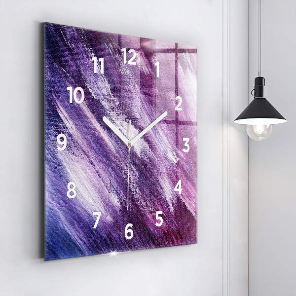 Orologio quadrato in vetro Texture della vernice acrilica