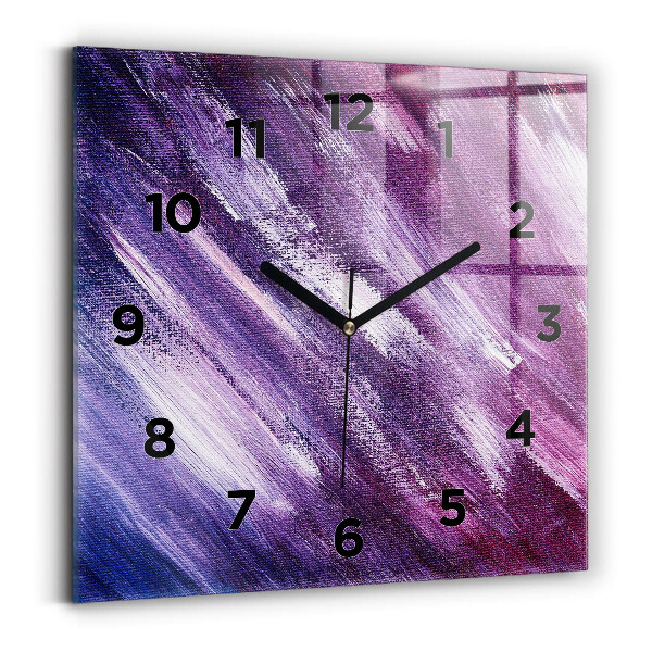 Orologio quadrato in vetro Texture della vernice acrilica