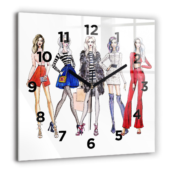 Orologio quadrato in vetro Ragazze alla moda