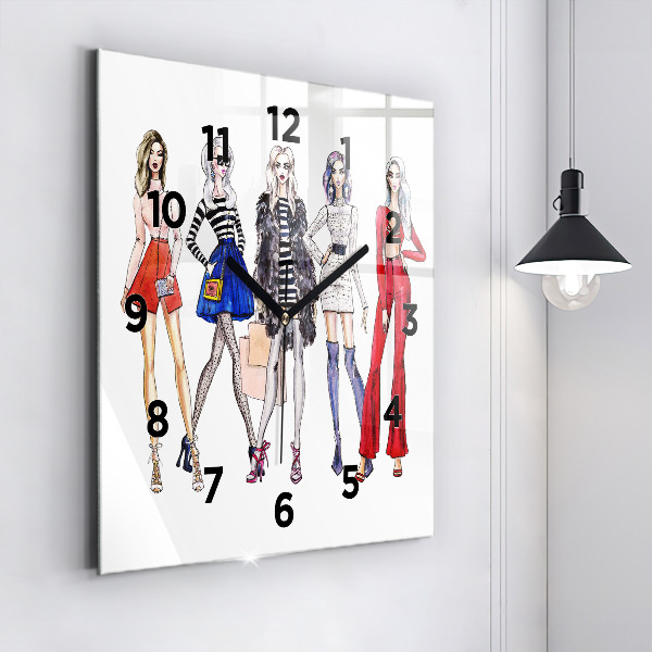 Orologio quadrato in vetro Ragazze alla moda