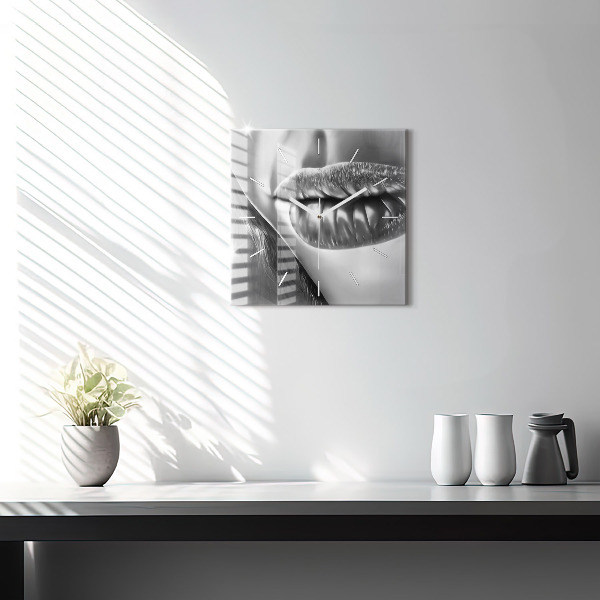 Orologio quadrato Labbra di donna