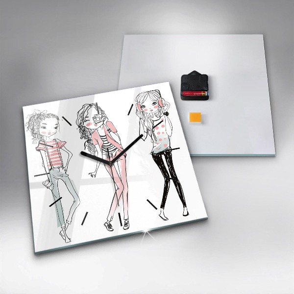 Orologio quadrato in vetro Moda femminile