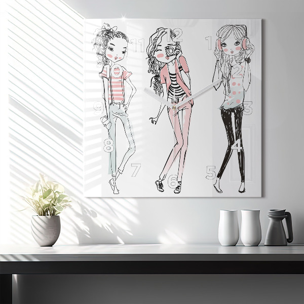 Orologio quadrato in vetro Moda femminile