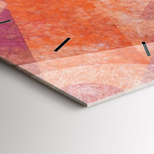 Orologio quadrato in vetro Astrazione geometrica