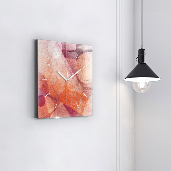 Orologio quadrato in vetro Astrazione geometrica