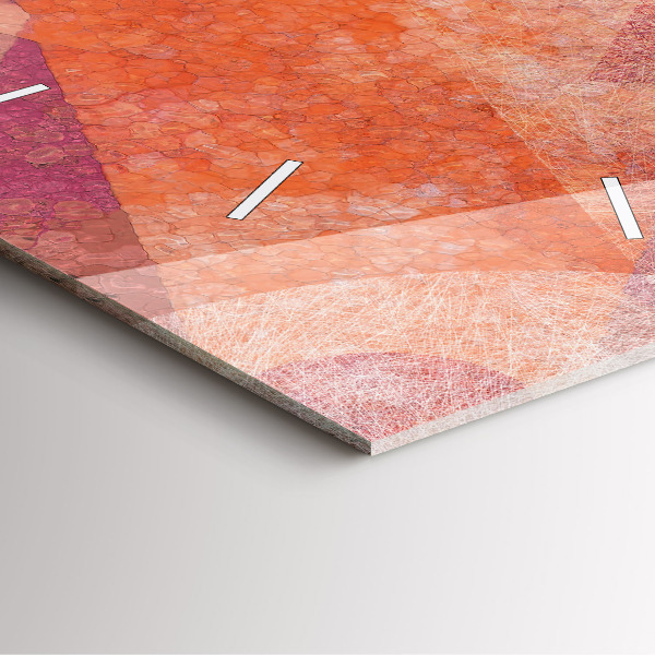 Orologio quadrato in vetro Astrazione geometrica