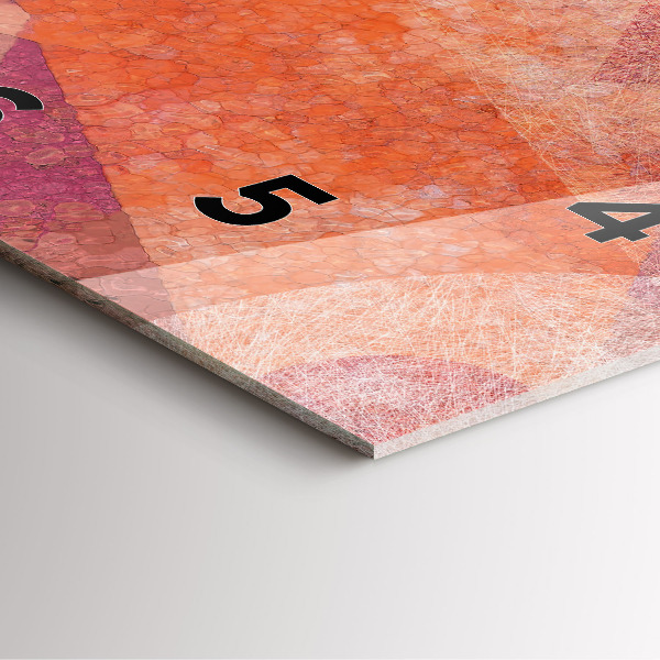 Orologio quadrato in vetro Astrazione geometrica