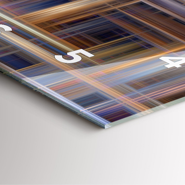 Orologio quadrato in vetro Geometria astratta