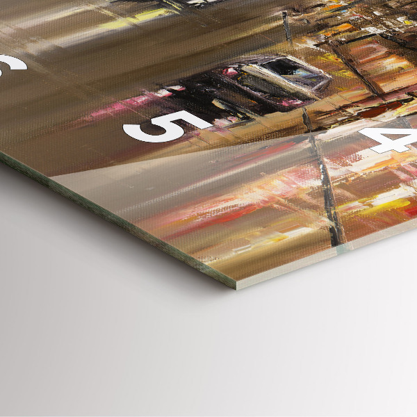 Orologio quadrato in vetro Architettura della città di Parigi