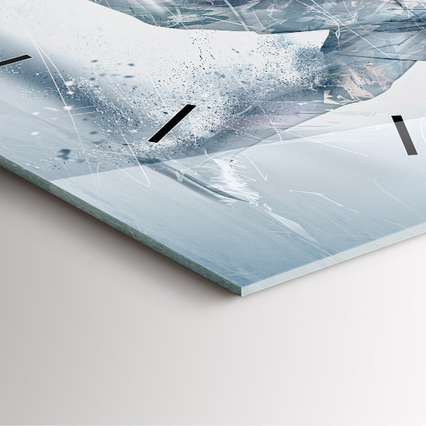 Orologio quadrato in vetro Uomo che corre