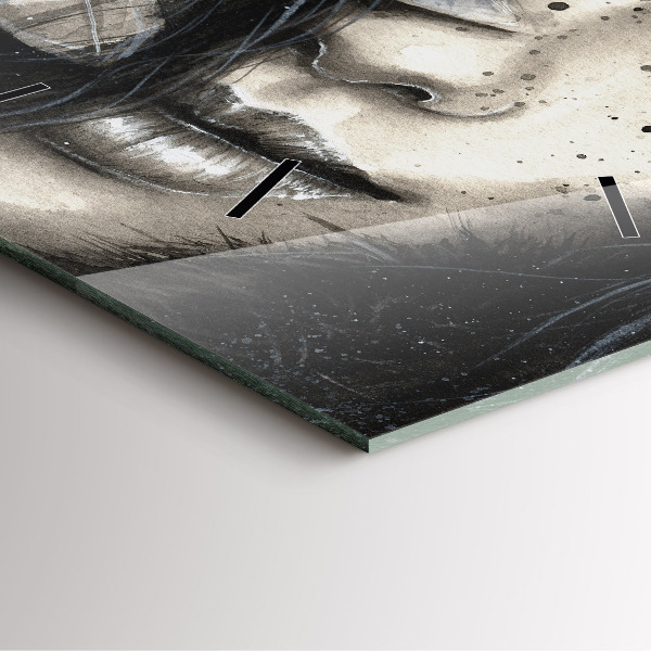 Orologio quadrato in vetro Ritratto dipinto