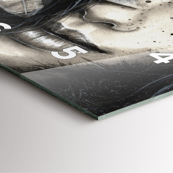 Orologio quadrato in vetro Ritratto dipinto