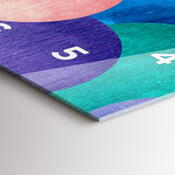 Orologio quadrato in vetro Cerchi astratti