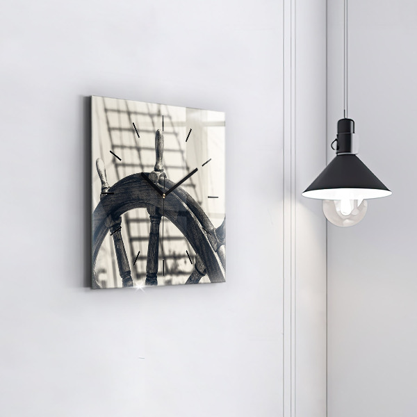 Orologio quadrato in vetro Nave antica