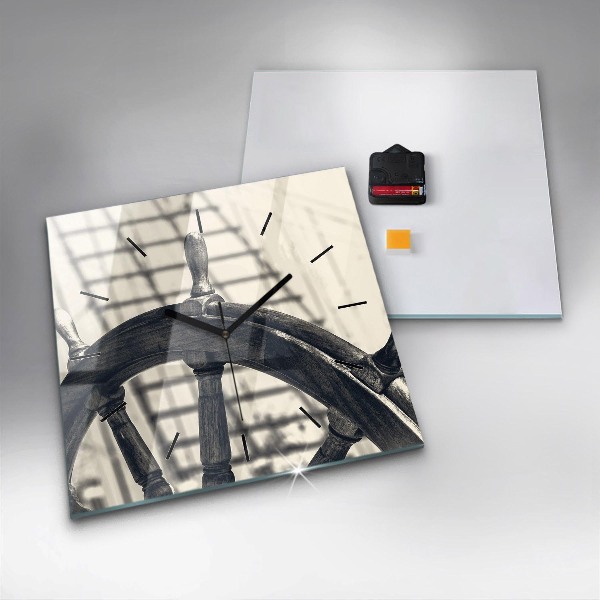 Orologio quadrato in vetro Nave antica