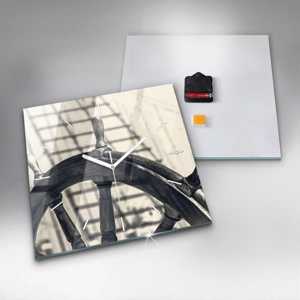 Orologio quadrato in vetro Nave antica