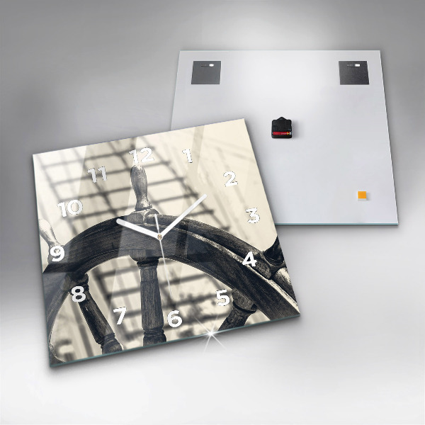 Orologio quadrato in vetro Nave antica