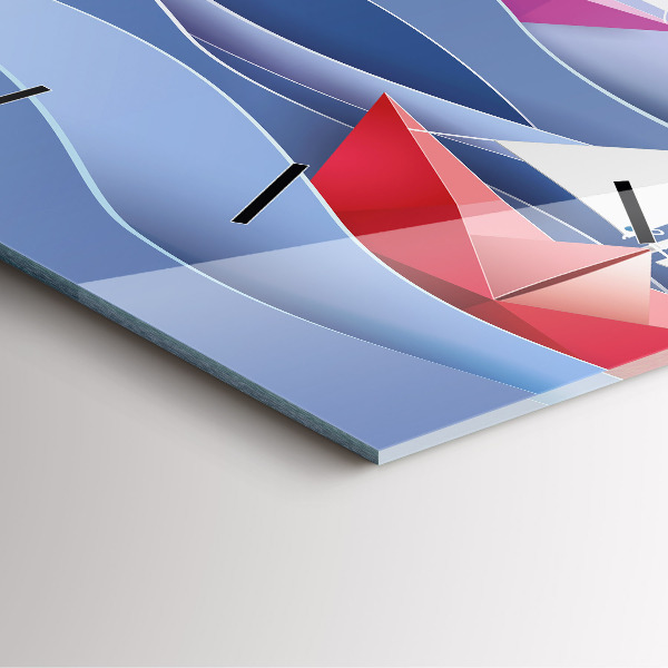 Orologio quadrato Barche a vela colorate origami