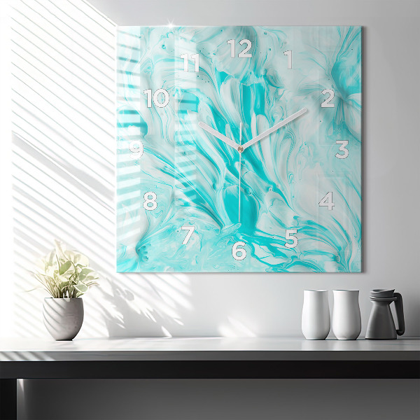 Orologio quadrato Astrazione blu