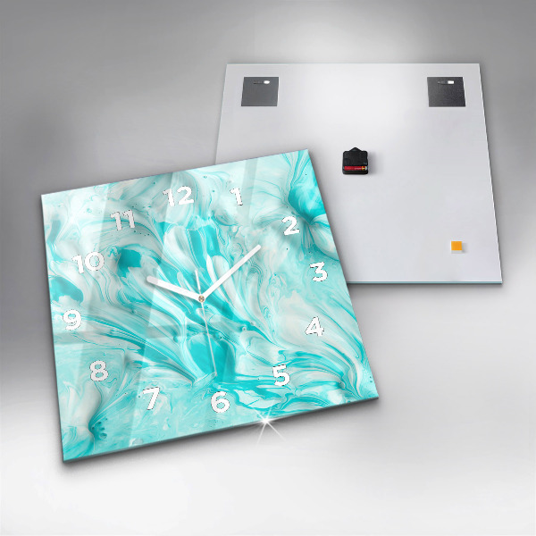 Orologio quadrato Astrazione blu
