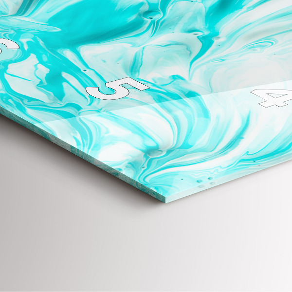 Orologio quadrato Astrazione blu