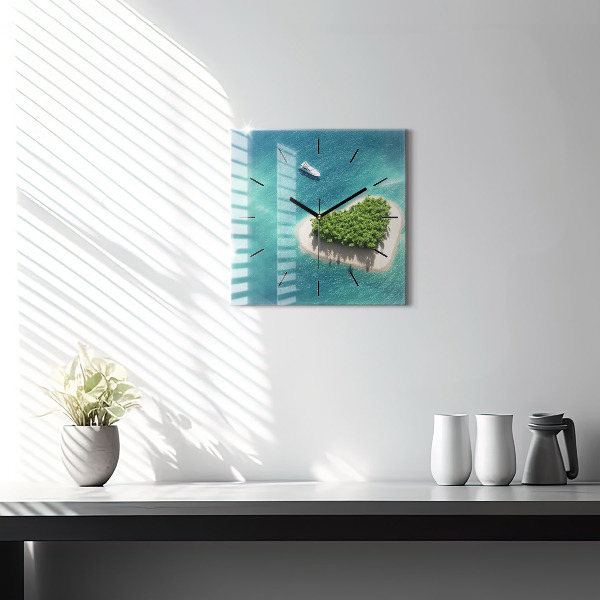 Orologio quadrato Isola del cuore