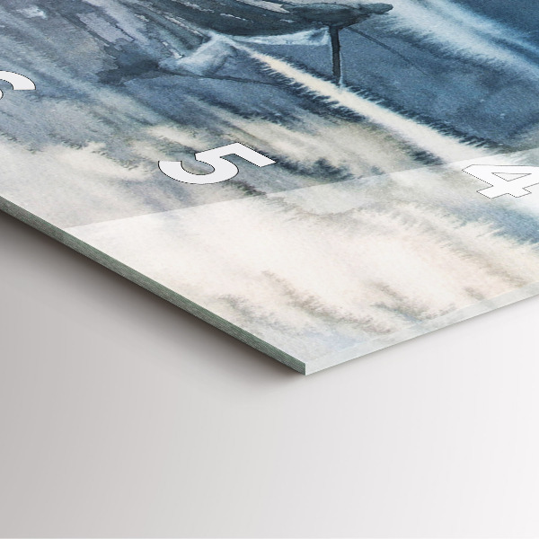 Orologio quadrato Pescatore sul lago