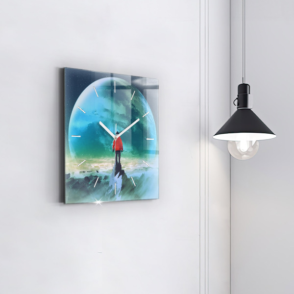 Orologio quadrato L'uomo sulla luna