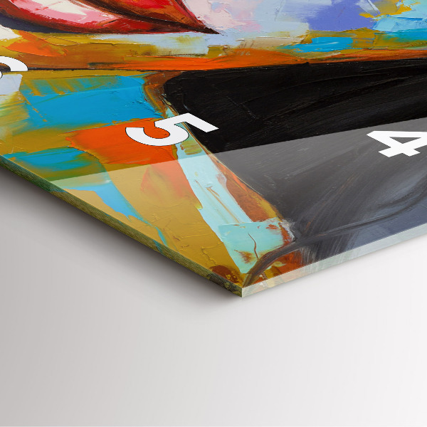 Orologio quadrato Volto di donna colorato