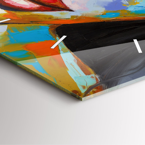 Orologio quadrato Volto di donna colorato