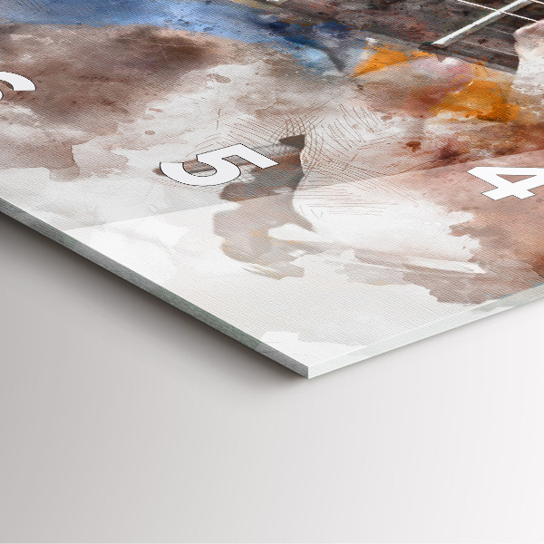 Orologio quadrato Grafica per chitarra