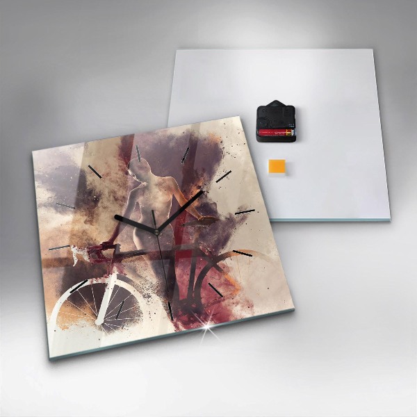 Orologio quadrato Donna e bicicletta