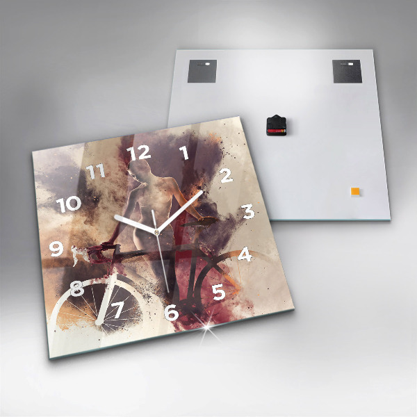 Orologio quadrato Donna e bicicletta