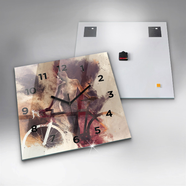 Orologio quadrato Donna e bicicletta