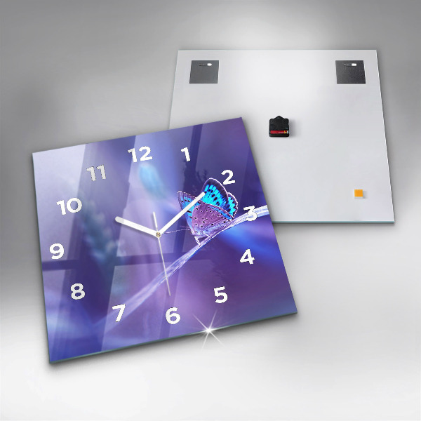 Orologio quadrato Farfalla sull'erba