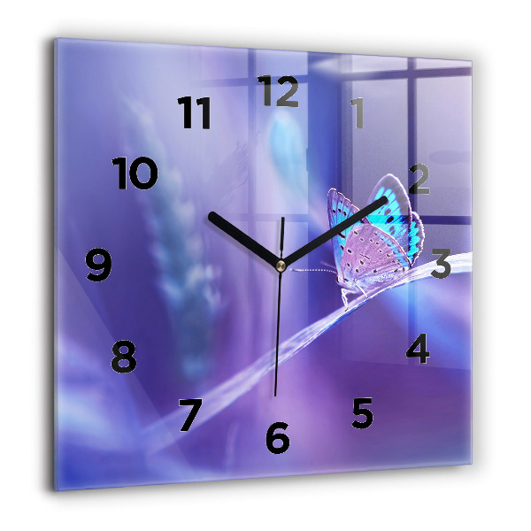 Orologio quadrato Farfalla sull'erba