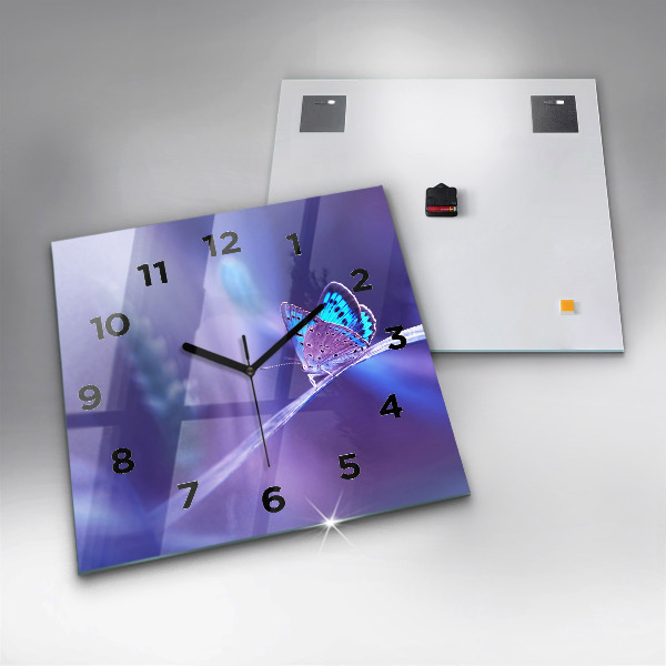 Orologio quadrato Farfalla sull'erba