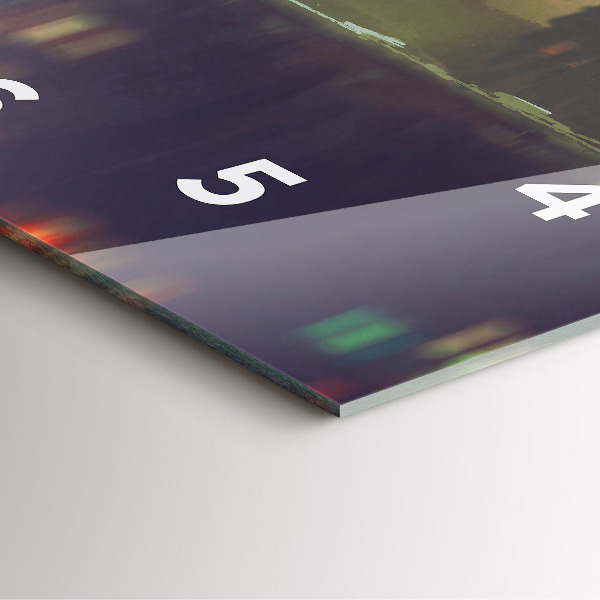 Orologio quadrato Persone con ombrelli