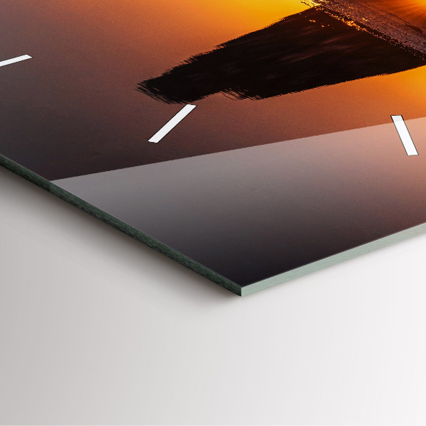 Orologio quadrato Corridore e tramonto