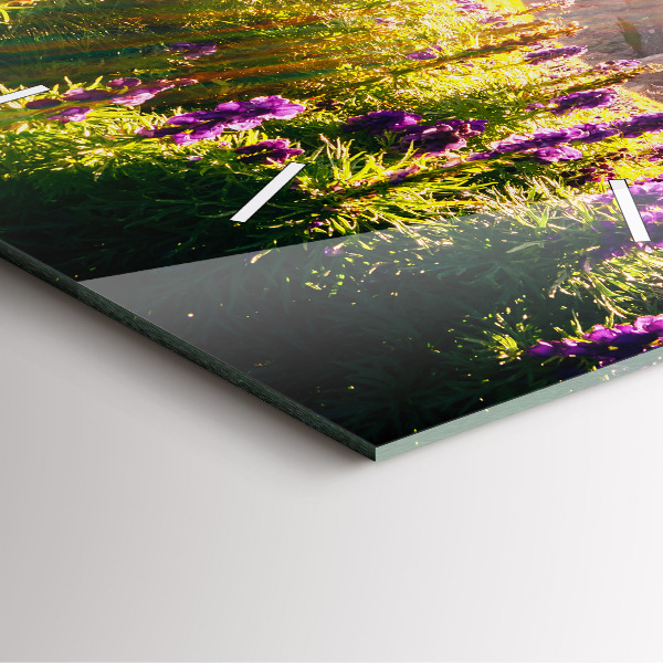 Orologio quadrato Prato di lavanda