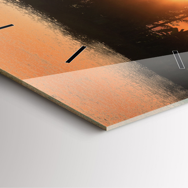 Orologio quadrato Tramonto e palme