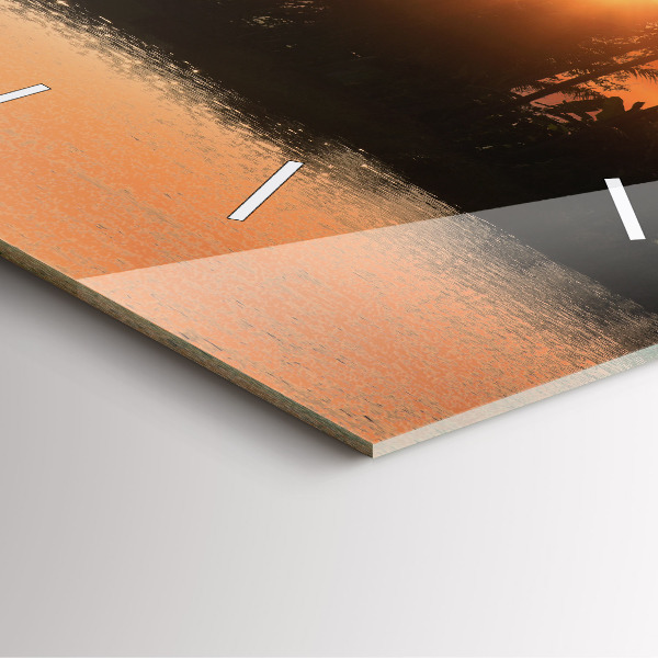 Orologio quadrato Tramonto e palme