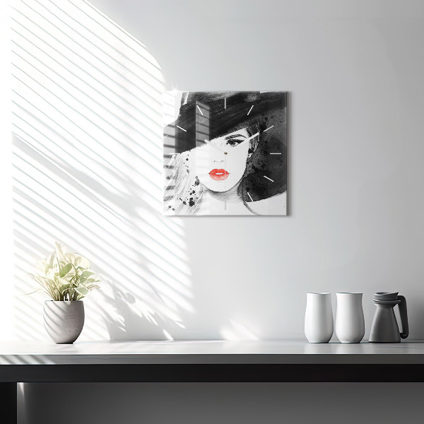 Orologio quadrato Donna con cappello